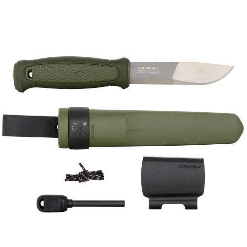 Morakniv Kansbol green + survival kit, stainless steel